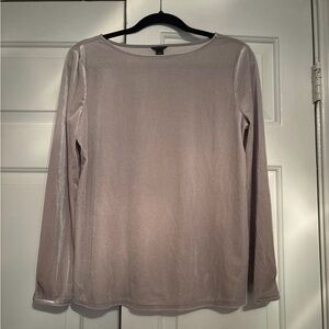 Ann Taylor Grey Velvet Top